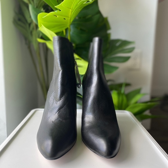 Zara Leather Heeled Booties - Picture 5 of 8